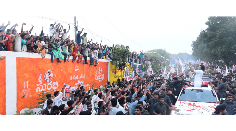 Varahi Vijay Yatra with a unique and spectacular procession in Eluru