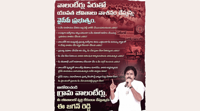 The YSRCP government is ruining the lives of youth with volunteerism